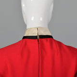 Iconic 1960s Geoffrey Beene Red Babydoll Tuxedo Mini Dress