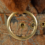 1970s Tapestry Coat with Large Fur Collar