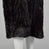 XS Black 1980s Mink Fur Coat