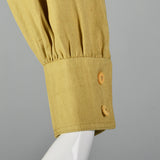 1970s Three Piece Silk Shirt and Wrap Skirt with Belt