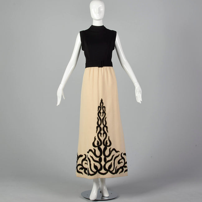 Medium 1970s Knit Dress with Appliqué Details