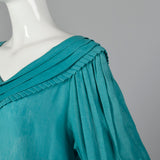 1980s Byblos Teal Tunic Dress
