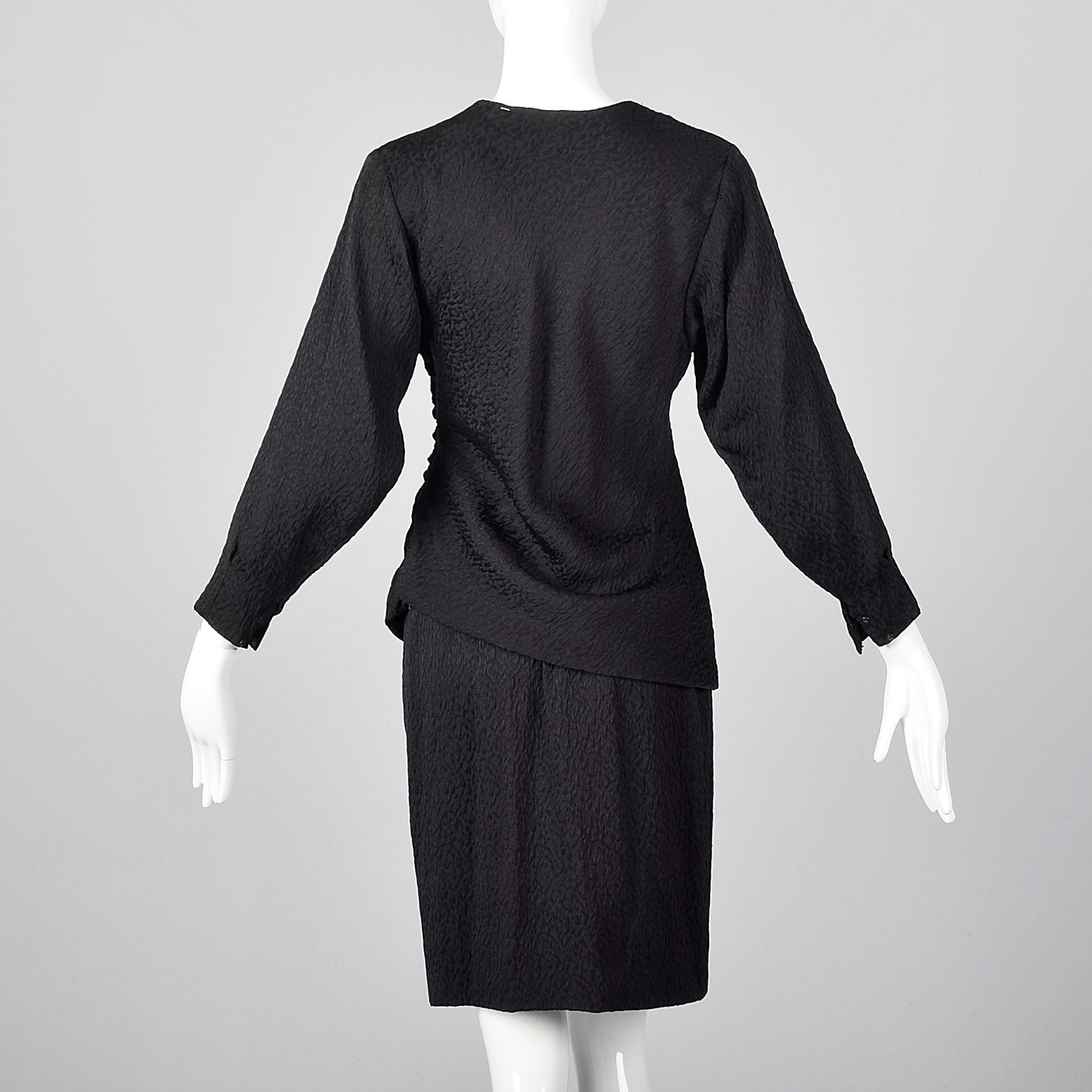 1990s Oscar de la Renta Black Two Piece Dress