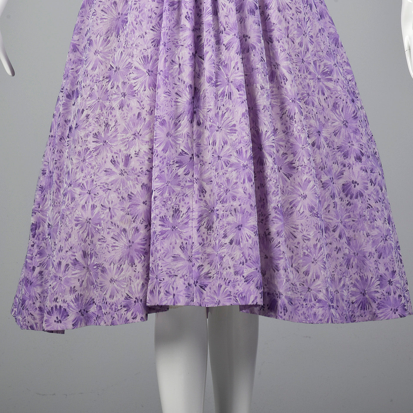 1950s Purple Floral Dress