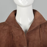 Small Jean Muir 1980s Brown Suede Jacket