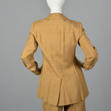 1970s Khaki Safari Pant Suit