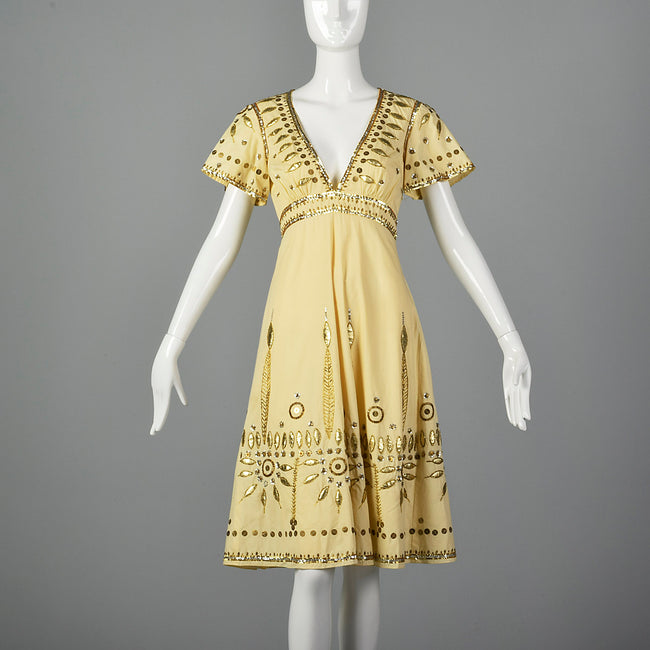 2000s Temperley Cream Dress with Beading