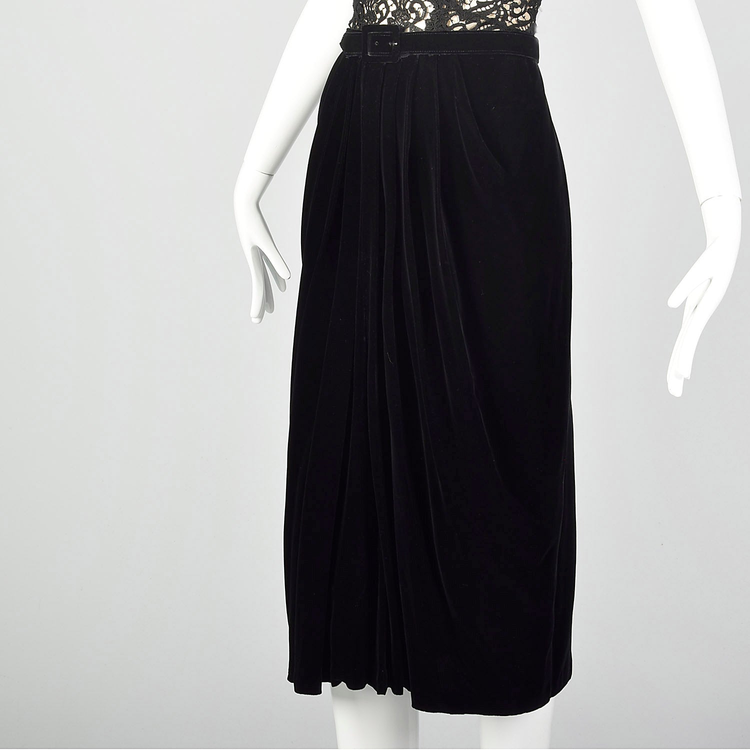 Small 1940s Illusion Bodice Evening Dress