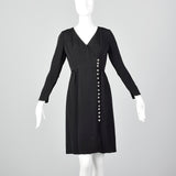 1960s Roger Milot Black Dress