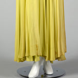 1940s Chartreuse Evening Gown