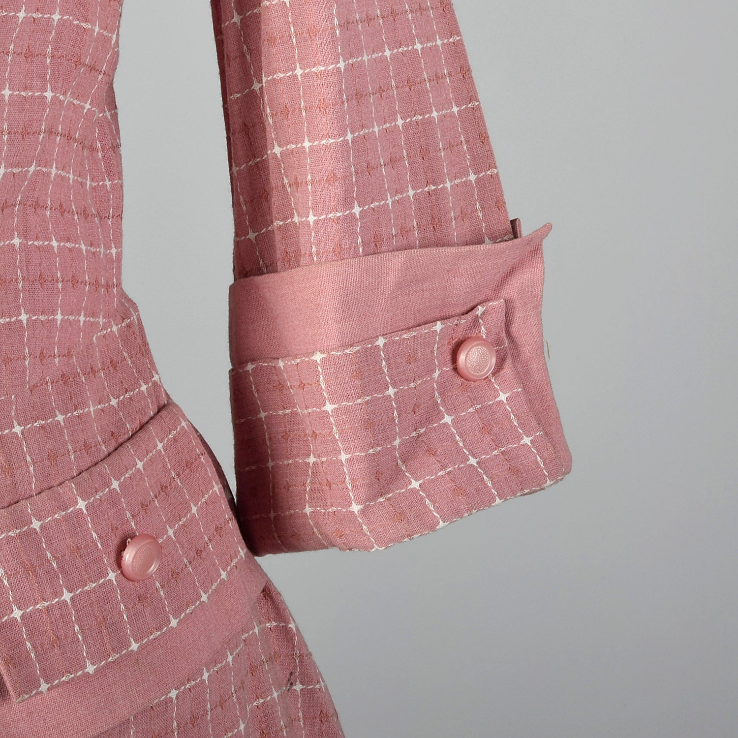 1950s Lightweight Pink Summer Skirt Suit