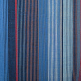 Large 1950s Blue Striped Cotton Day Dress