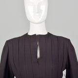 Large 1970s Pauline Trigere Long Sleeve Panel Dress