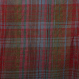 XL 1950s Burgundy Plaid Shirtwaist Day Dress Cotton Short Sleeve