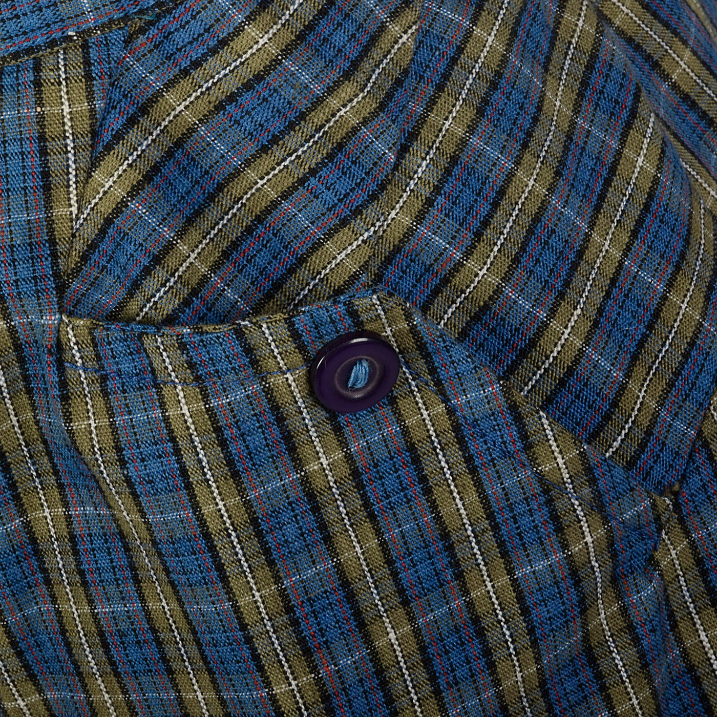 1950s Blue Plaid Cigarette Pants