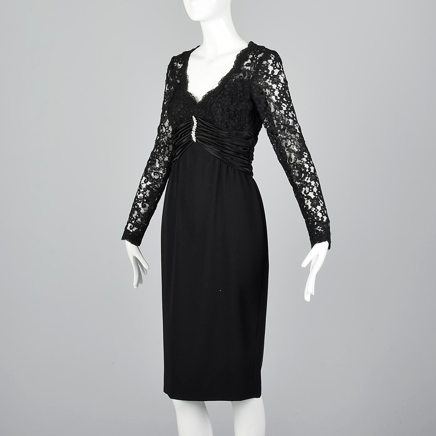 Pierre Balmain Little Black Dress with Lace Bodice