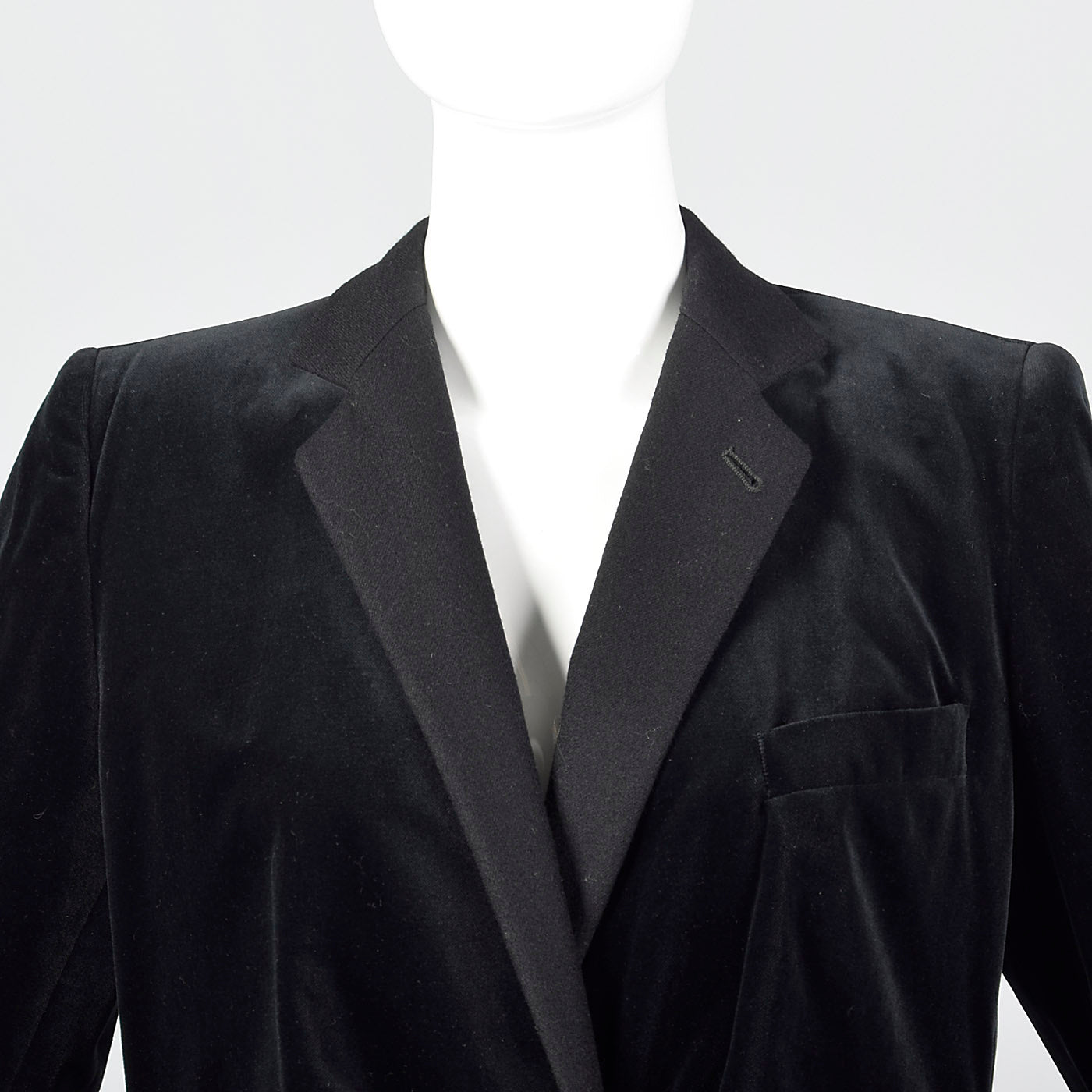 1980s Giorgio Armani Black Velvet Coat