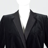 1980s Giorgio Armani Black Velvet Coat