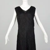 Large 1930s Black Lace Dress