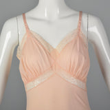 1950s Peach Slip with Pleated Hem