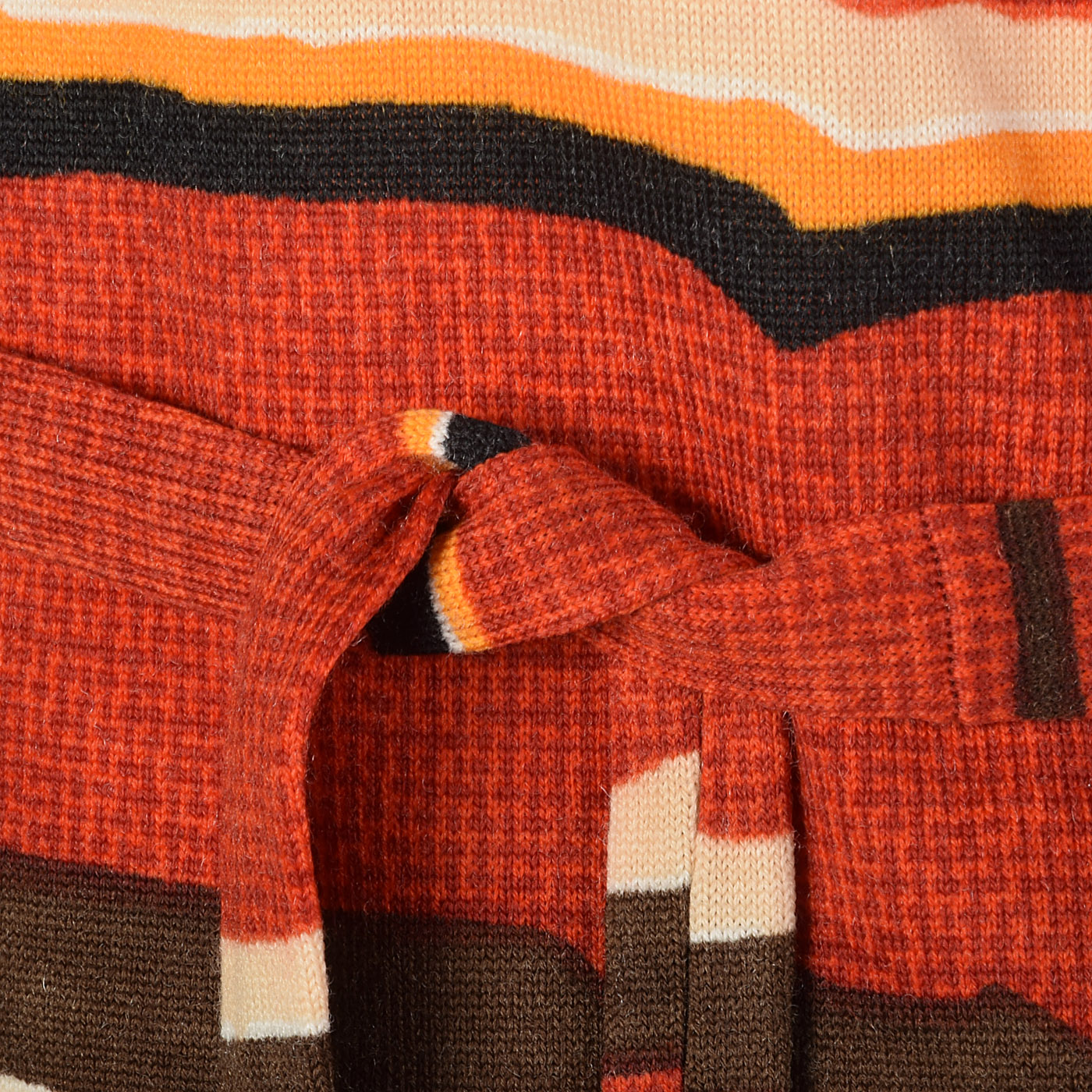 1970s Goldworm Red Abstract Print Dress