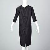 1950s Suzy Perette Avant Garde Black Wool Sack Dress