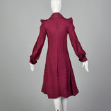 2010s Pleated Magenta Dress