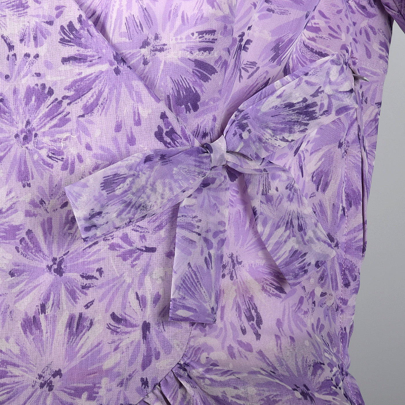 1950s Purple Floral Dress