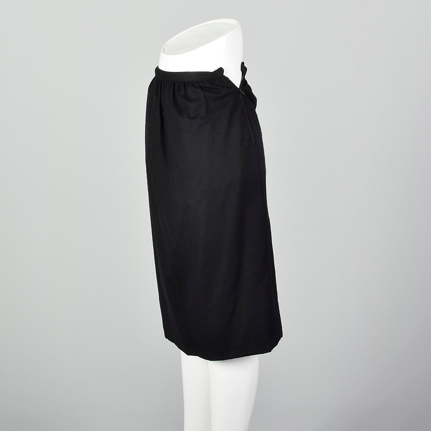 XXS 1950s Black Pencil Skirt