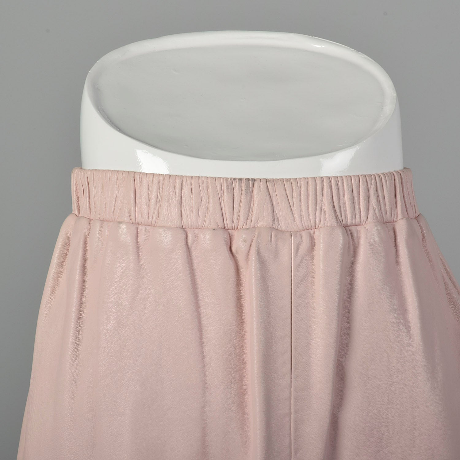 XS Pastel Pink Leather Skirt