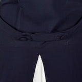 1940s Navy Peplum Top with Beaded Neckline