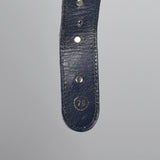 1980s Fendi Black Leather Belt with Snakeskin