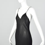 S/M Donna Karan Late 1980s Sheer Bias Cut Dress