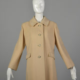 Large 1960s Cream Cashmere Coat