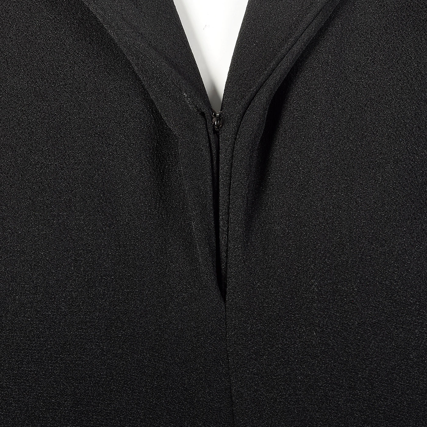 1940s Black Rayon Dress with Draped Hip Pocket