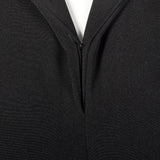 1940s Black Rayon Dress with Draped Hip Pocket