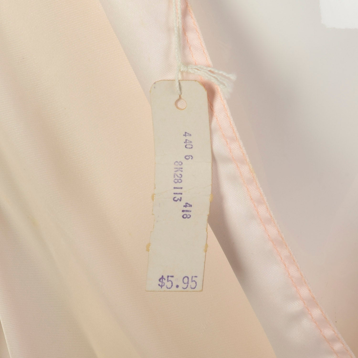 1940s Deadstock Pink Rayon Nightgown Vintage Boudoir Lingerie