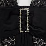 1950s Black Lace Dress Over Pink and Silver Lurex