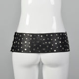 1990s Black Rhinestone Belt