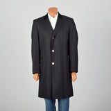 Medium-Large 1950s Black Top Coat