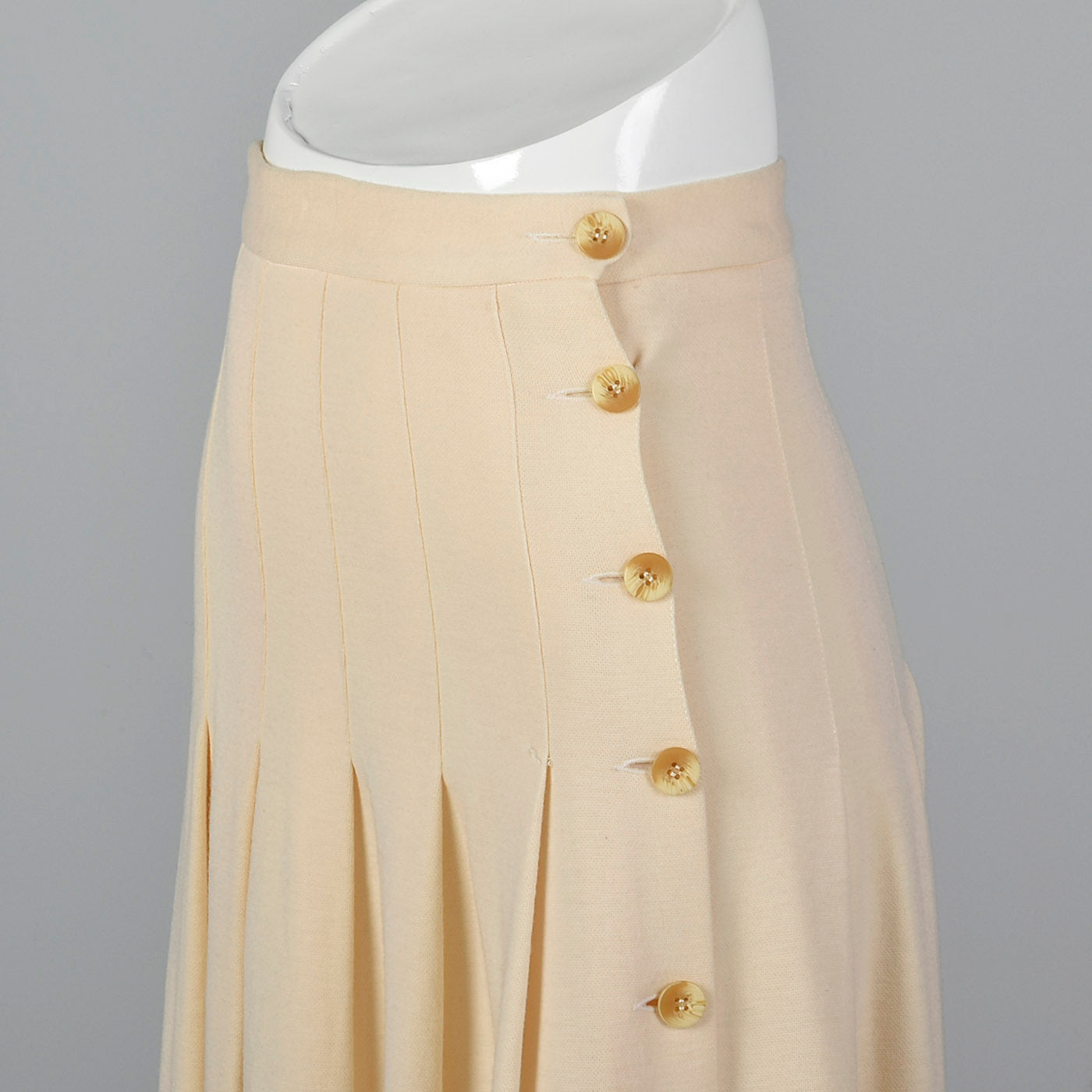 1990s Sonia Rykiel Cream Wool Knit Skirt