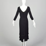 Small Late 1950s-Early 1960s Black Wiggle Dress