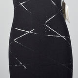1990s St John Evening Deadstock Black Knit Dress with Sequin Trim