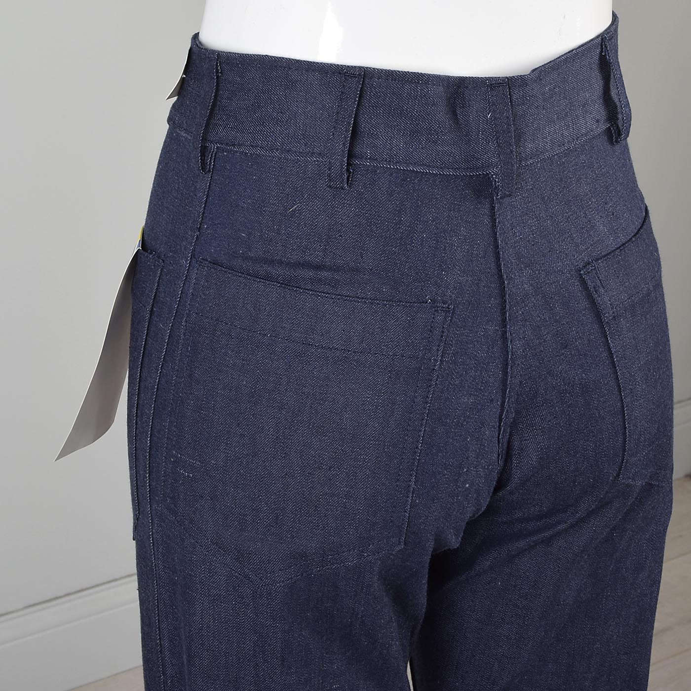 30x33.5 Slim Deadstock Seafarer Bellbottom Jeans High Waist Indigo Denim