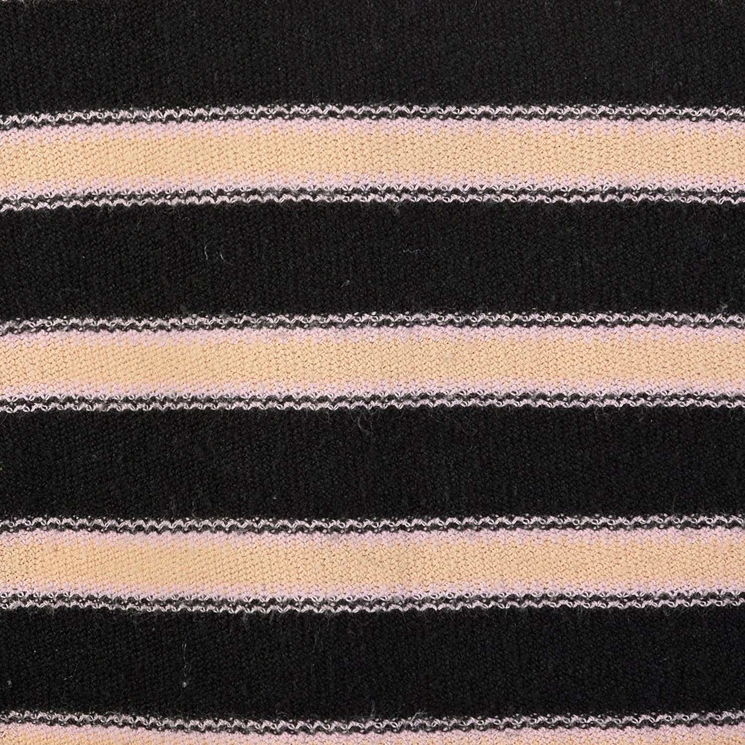 Large Sonia Rykiel 1990s Pink Black Striped Shirt Sleeved Sweater