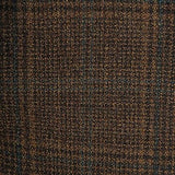 1960s Bronze Brown Gold Plaid Jacket  Slim Lapel