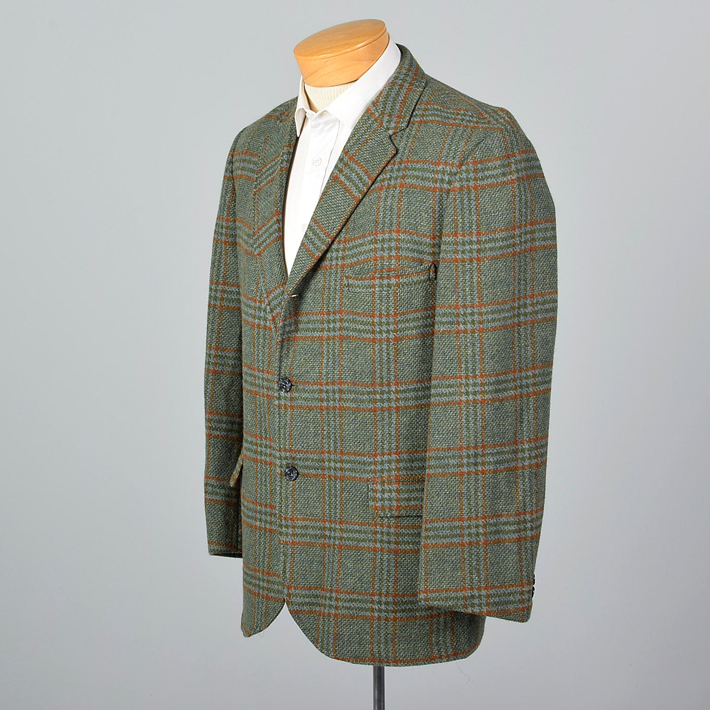 1960s Green Plaid Jacket