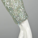 Medium 1970s Ronald Amey Sequin Gown Abstract Formal Dress
