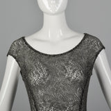 1980s Donna Karan Gray Bodysuit