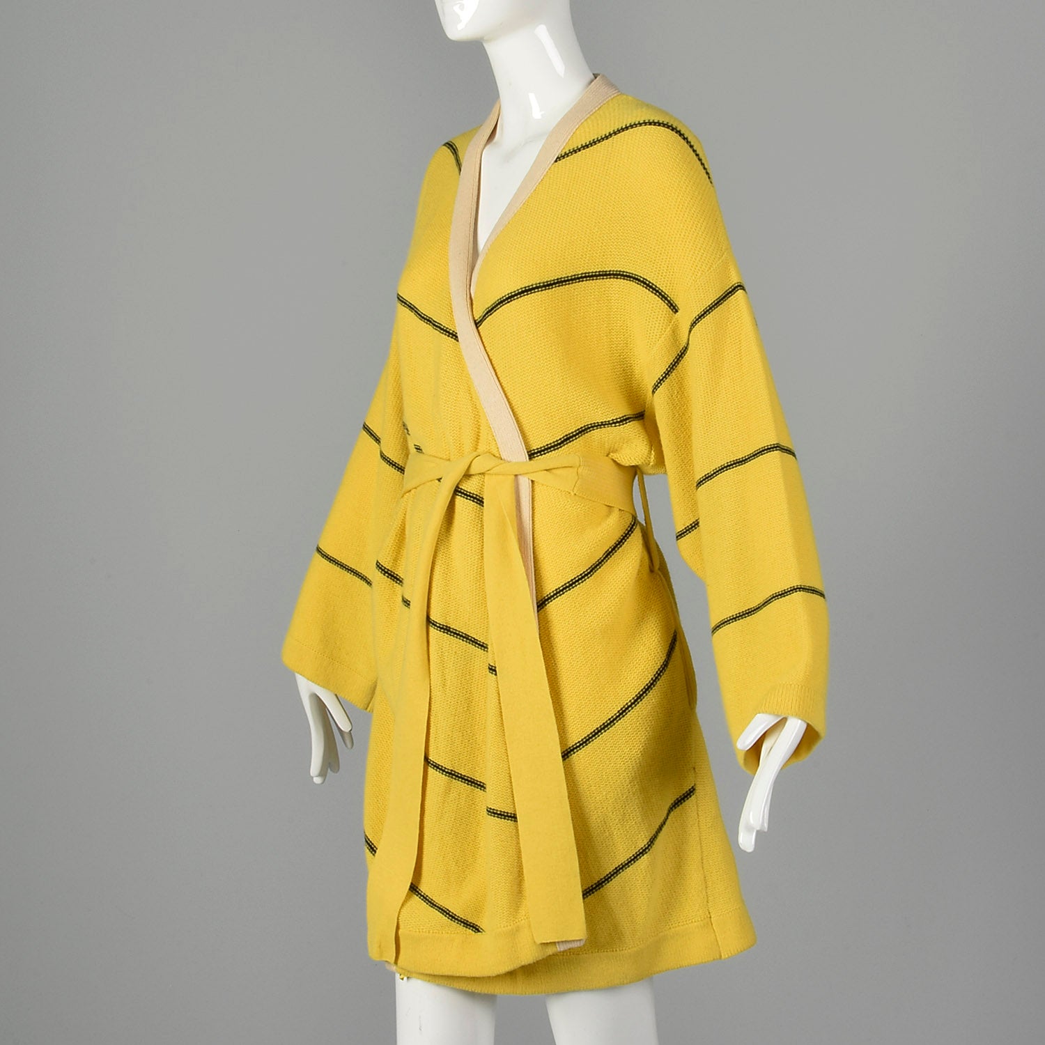 Medium Sonia Rykiel 1990s Yellow Heavy Cardigan Jacket